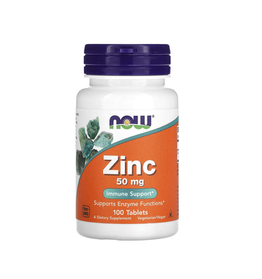 NOW Foods Zinc 50 мг 100 таблеток 63530 фото