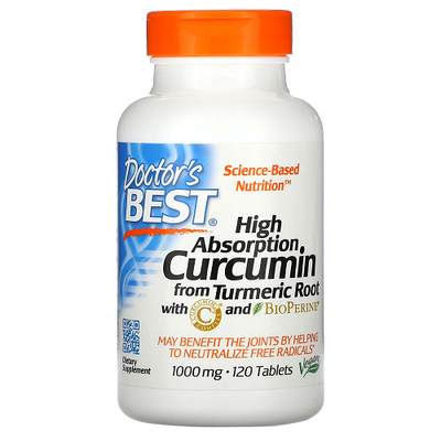 Doctor's Best High Absorption Curcumin 1000 мг 120 таблеток 13035 фото