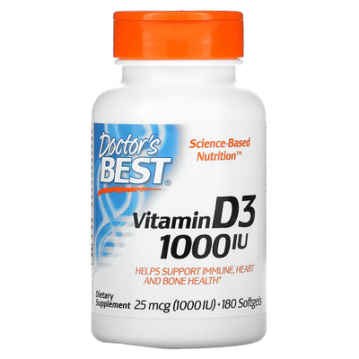 Doctor's Best Vitamin D3 1000 IU 180 капсул 20124 фото