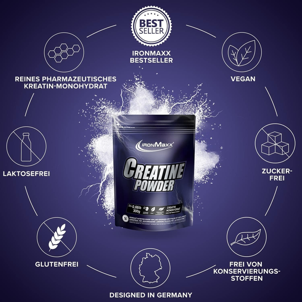 IronMaxx Creatine Monohydrate Powder 300g 30124 фото