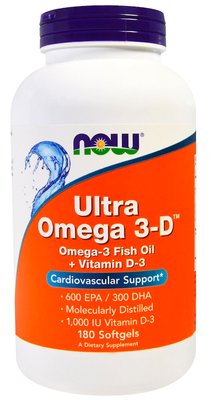 NOW Foods Ultra Omega 3-D 180 капсул 37052 фото