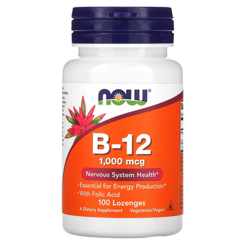 NOW Foods B-12 1000 mcg 100 Lozenges 00466 фото