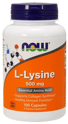 NOW Foods L-Lysine 500 мг 100 капсул 73270 фото