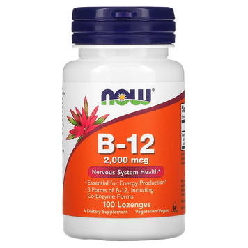 NOW Foods B-12 2000 mcg 100 Lozenges 00459 фото