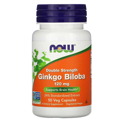 Ginkgo Biloba 120 Now Foods 50 капсул 83765 фото