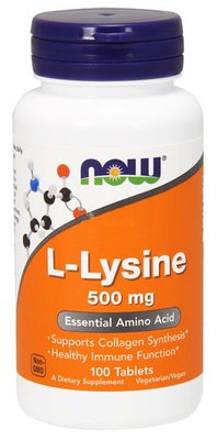 NOW Foods L-Lysine 500 мг 100 таблеток 63514 фото