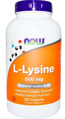 NOW Foods L-Lysine 500 мг 250 капсул 43675 фото