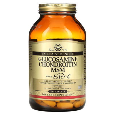 Solgar Glucosamine Chondroitin MSM with Ester-C 180 таблеток 23075 фото