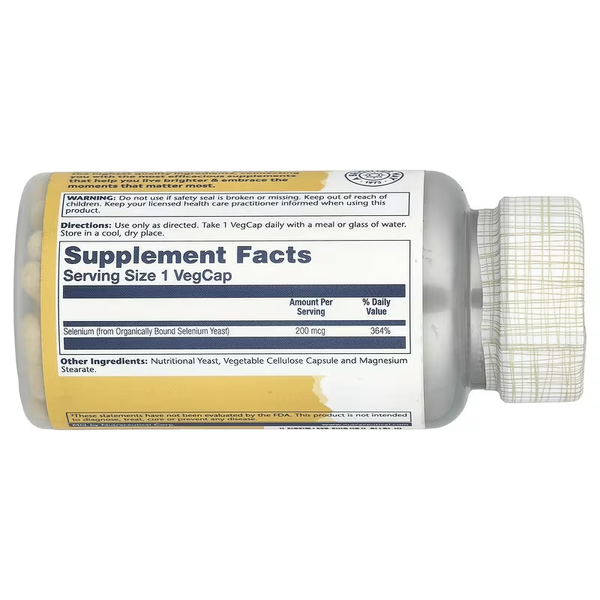 Solaray Selenium 200 mcg 100 капсул 46953 фото