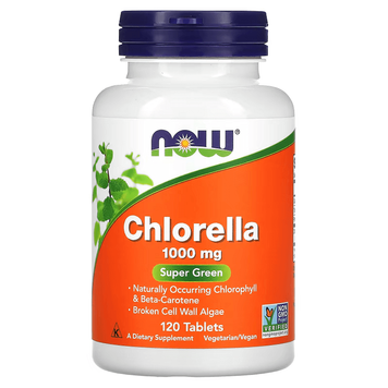 NOW Foods Chlorella 1000 mg 120 таблеток 26323 фото