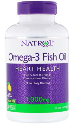 Natrol Omega-3 Fish Oil 1000 mg 150 капсул 85020 фото