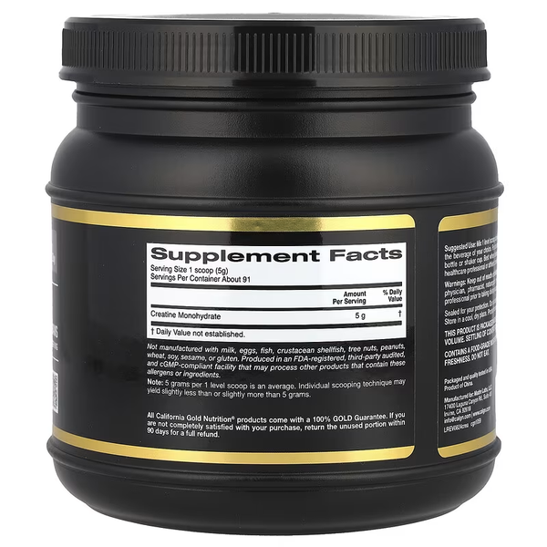 California Gold Nutrition Pure Creatine Monohydrate 454g 01059 фото