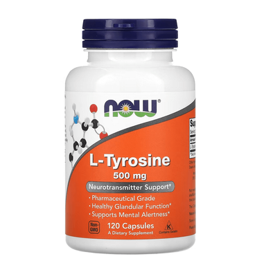 NOW Foods L-Tyrosine 500 mg 120 капсул 40945 фото