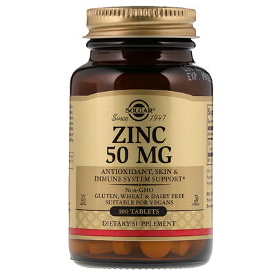 Solgar Zinc 50 мг 100 таблеток 50730 фото