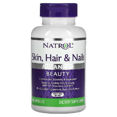 Natrol Skin Hair Nails 60 капсул 40120 фото