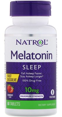 Natrol Melatonin 10 мг 60 таблеток 24080 фото