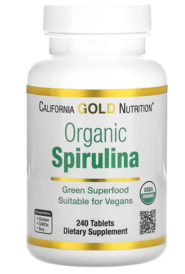 California Gold Nutrition Organic Spirulina 500 мг 240 таблеток 12026 фото