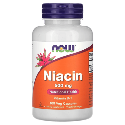 NOW Foods Niacin 500 mg 100 капсул 16018 фото