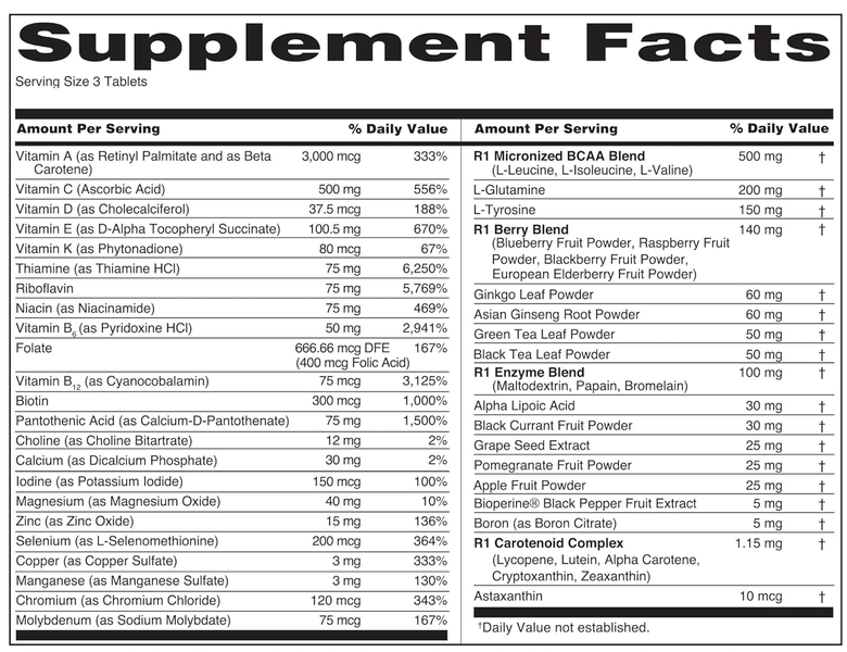 Rule 1 Proteins Men's Train Daily Multivitamin 90 таблеток 42575 фото