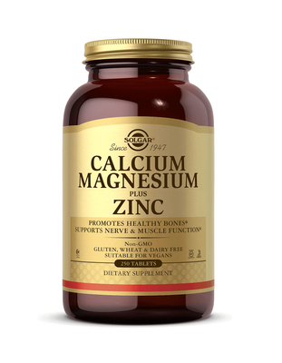 Solgar Calcium Magnesium plus Zinc 250 таблеток 36720 фото