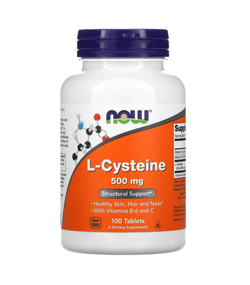 NOW Foods L-Cysteine 500 мг 100 таблеток 72035 фото