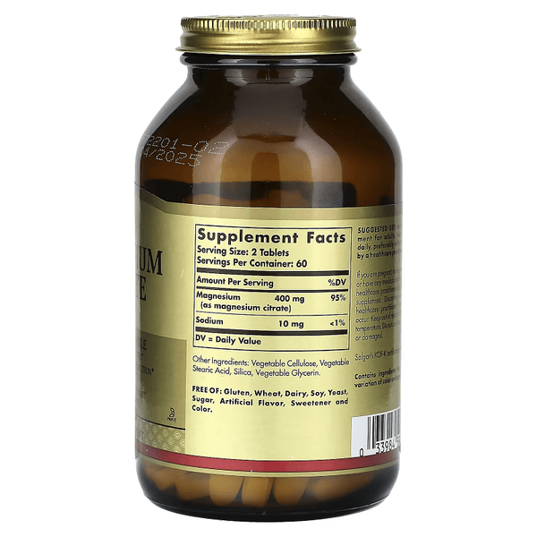 Solgar Magnesium Citrate 120 таблеток 92056 фото