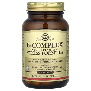 Solgar B-Complex with Vitamin C Stress Formula 100 таблеток 00200 фото