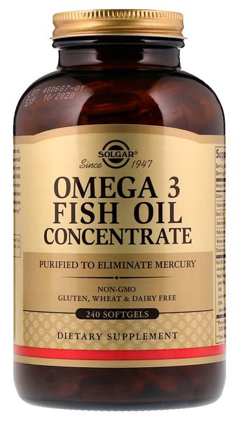 Solgar Omega-3 Fish Oil Concentrate 240 капсул 47090 фото
