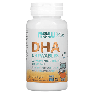 NOW Foods Kid's DHA Chewables 60 Softgels 53049 фото