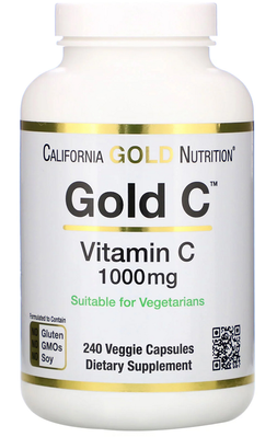 California Gold Nutrition Vitamin C 1000 мг 240 капсул 73215 фото