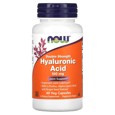NOW Foods Hyaluronic Acid 100 mg 60 капсул 27320 фото