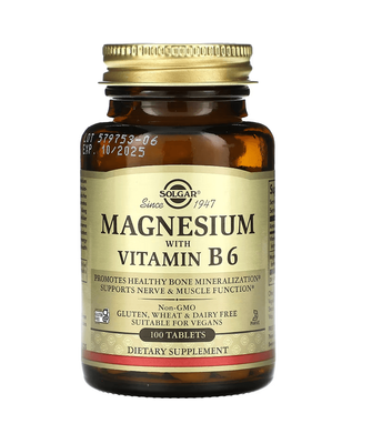 Solgar Magnesium with Vitamin B6 100 таблеток 58780 фото