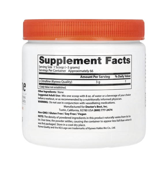 Doctor's Best L-Citrulline Powder 200g 00437 фото