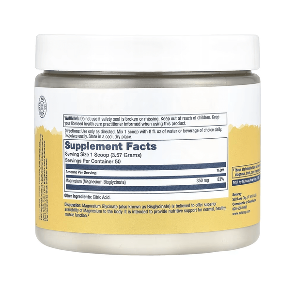 Solaray Magnesium Glycinate Powder 179g 70971 фото