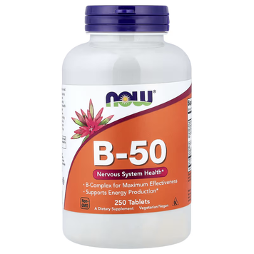 NOW Foods Vitamin B-50 Complex 250 таблеток 00428 фото