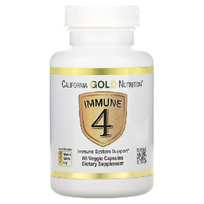 California Gold Nutrition Immune 4 System Support 60 капсул 43078 фото