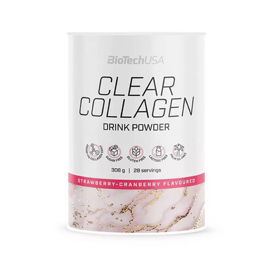 BioTech USA Clear Collagen 308g Strawberry-Cranberry 43760 фото
