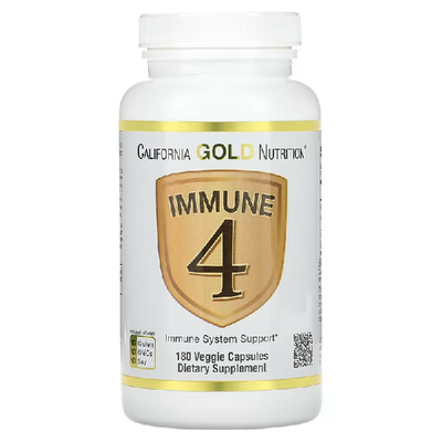 California Gold Nutrition Immune 4 System Support 180 капсул 47285 фото