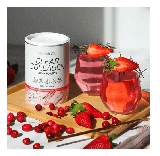 BioTech USA Clear Collagen 308g Strawberry-Cranberry 43760 фото