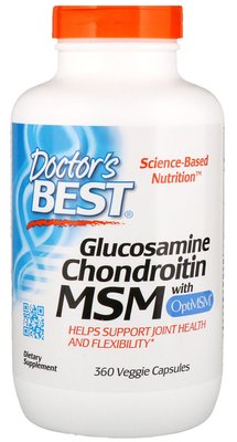 Doctor's Best Glucosamine Chondroitin MSM with OptiMSM 360 капсул 32050 фото